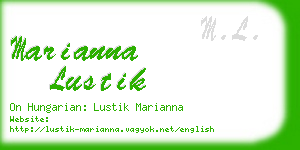 marianna lustik business card